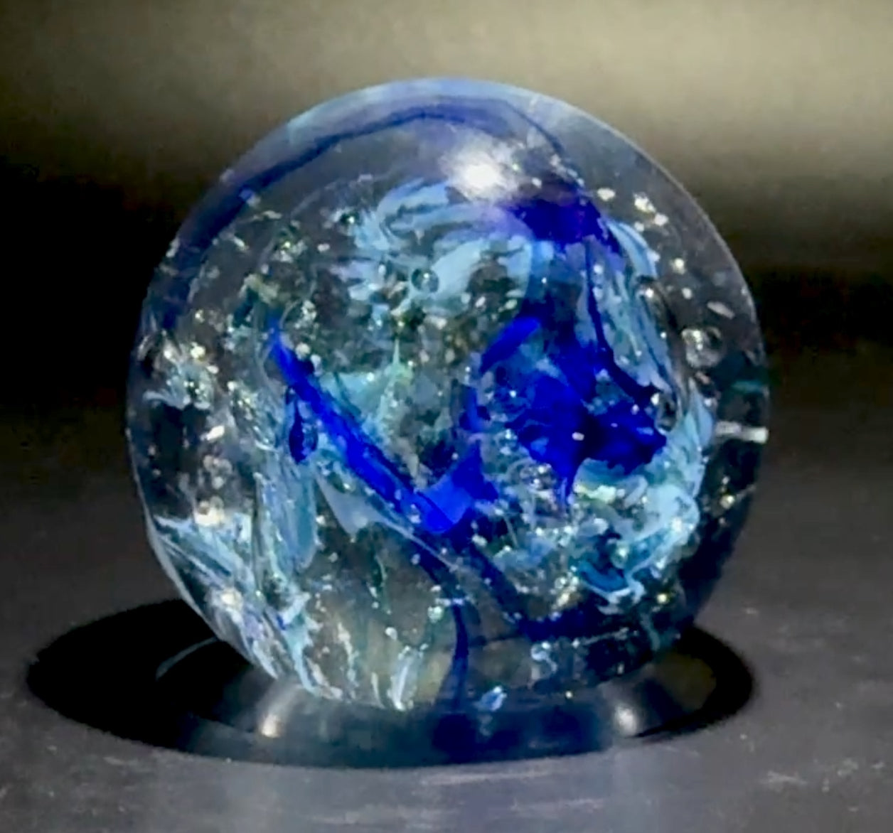 Blue Paperweight Chaos 10439