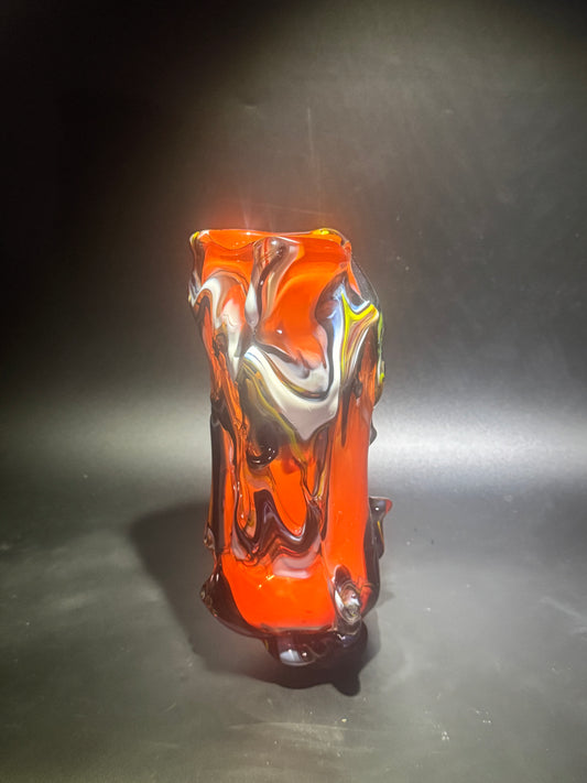 Roots Vase Orange Red 16185