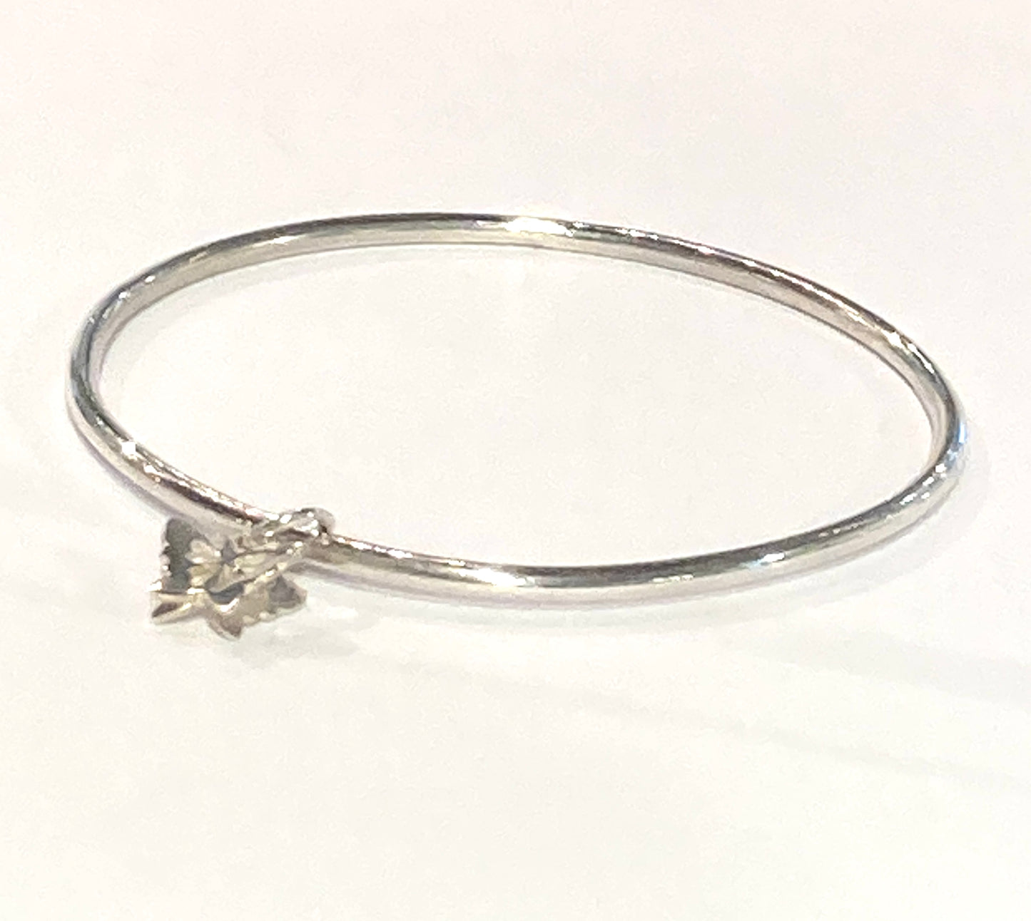 Julia Thompson Silver Butterfly Charm Bangle