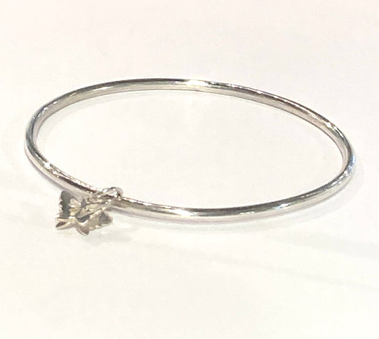 Julia Thompson Silver Butterfly Charm Bangle
