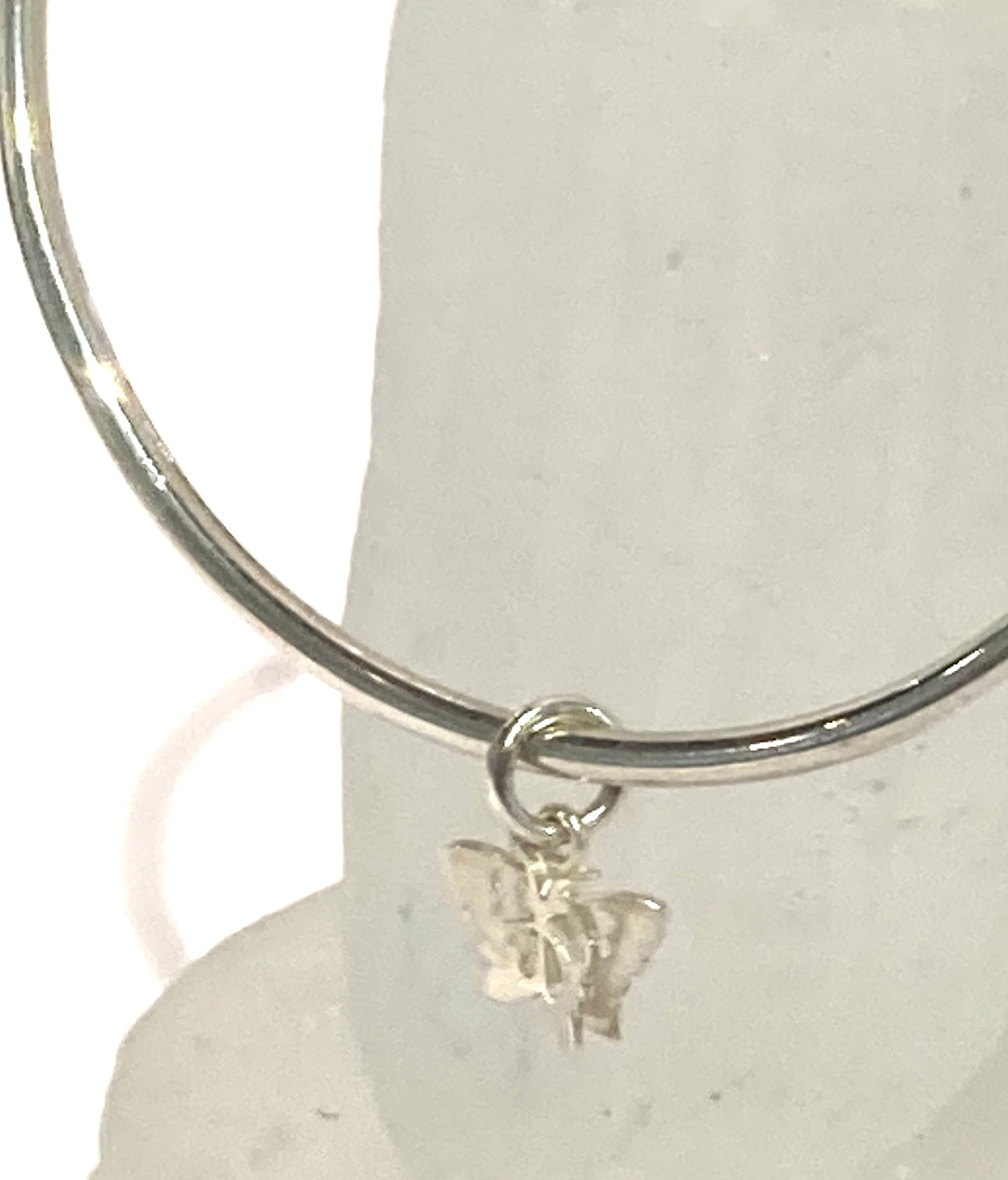 Julia Thompson Silver Butterfly Charm Bangle