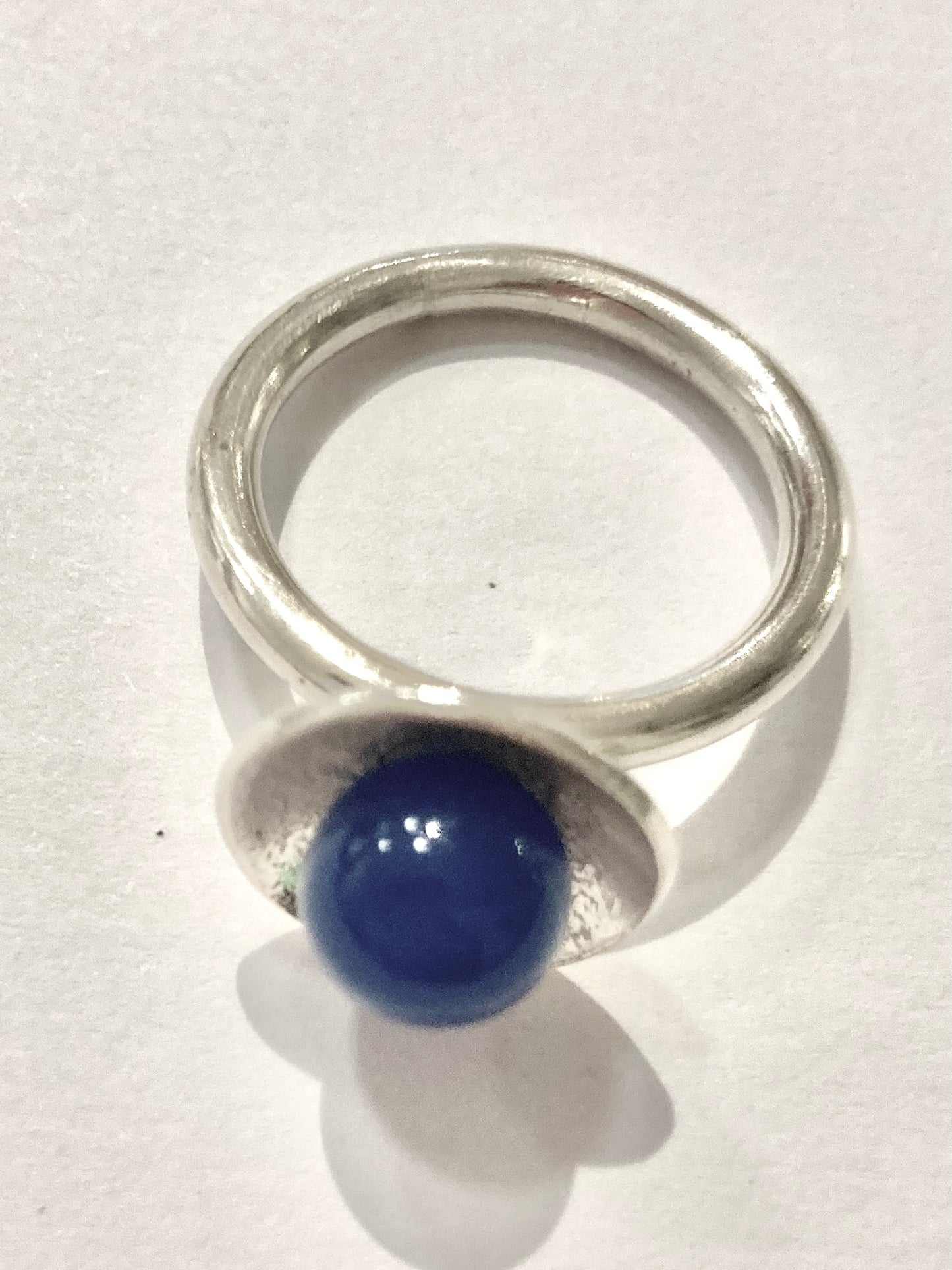 Mackay and Pearson Blue Agate Ring
