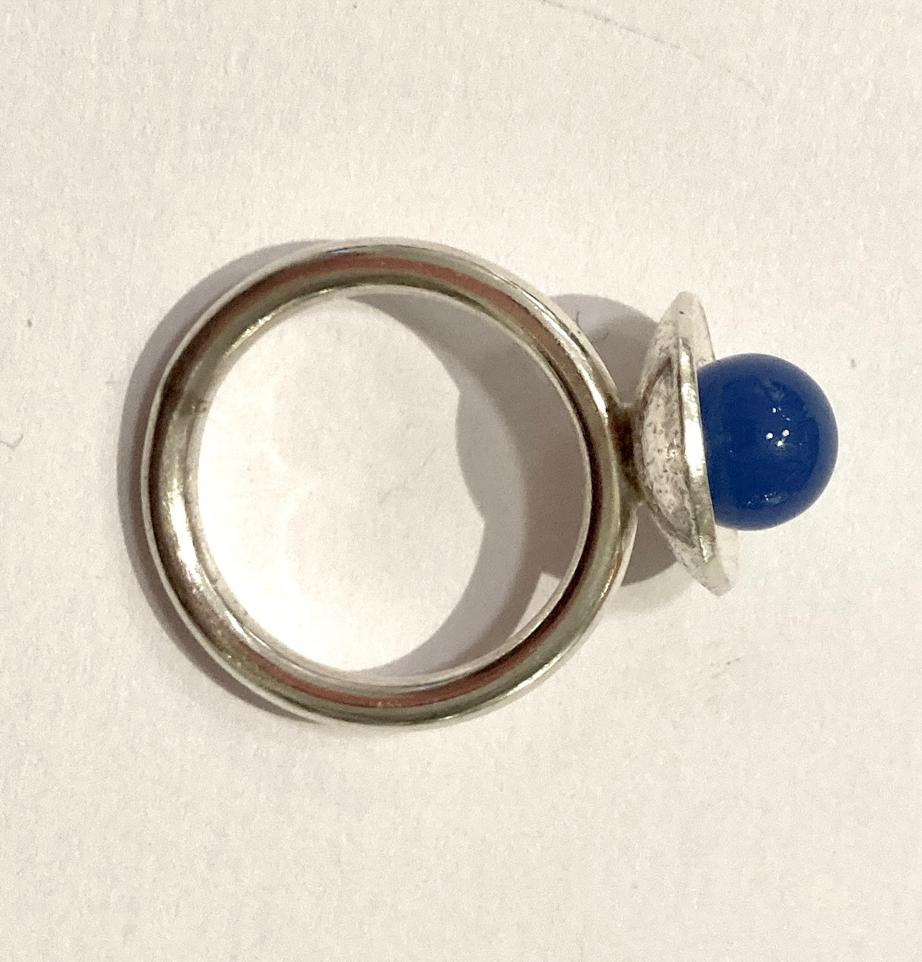 Mackay and Pearson Blue Agate Ring