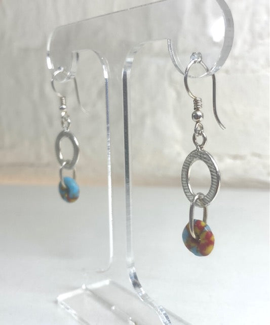 Mackay and Pearson Silver Bead Earrings
