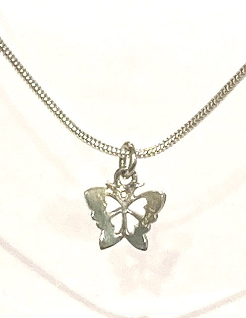 Julia Thompson Silver Butterfly Charm Pendant