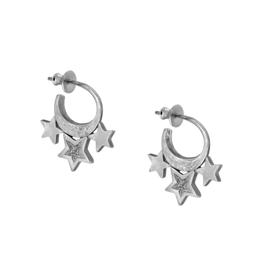 Julia Thompson Silver Stars and Moon Hoops