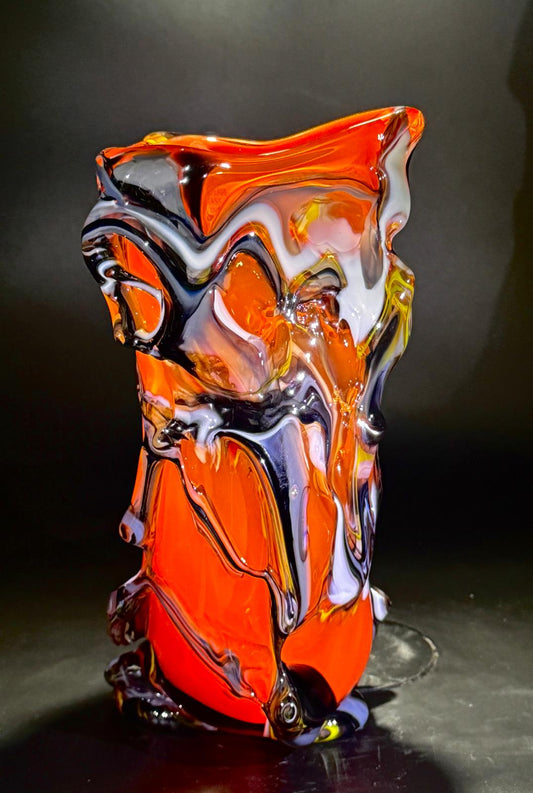 Roots Vase Orange Red