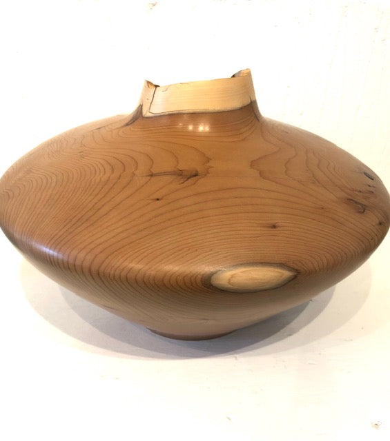 Paul Boak Robinia Yew Wood Hollow Form With Copper - SHAKSPEARE GLASS