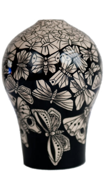 Heidi Warr Butterflies Vase