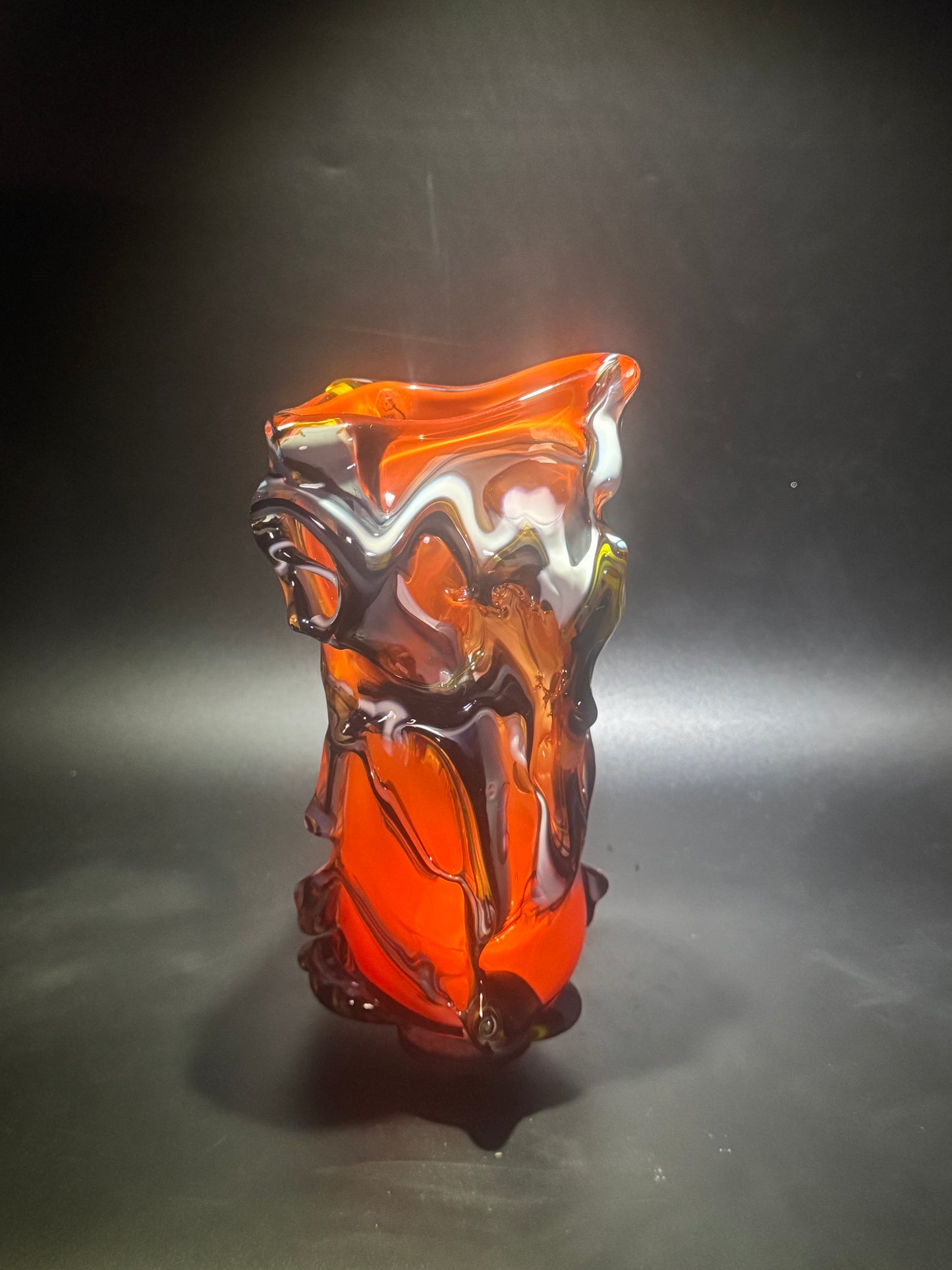 Roots Vase Orange Red 16185