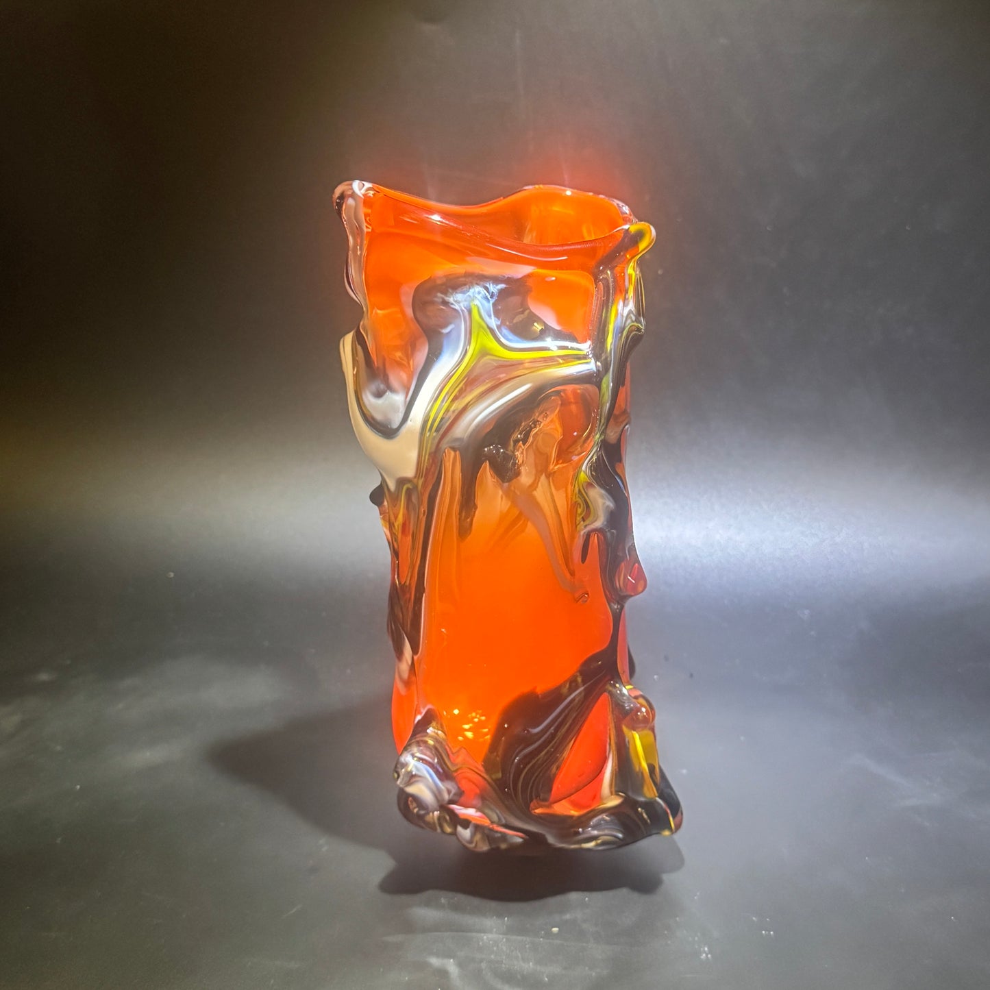 Roots Vase Orange Red 16185