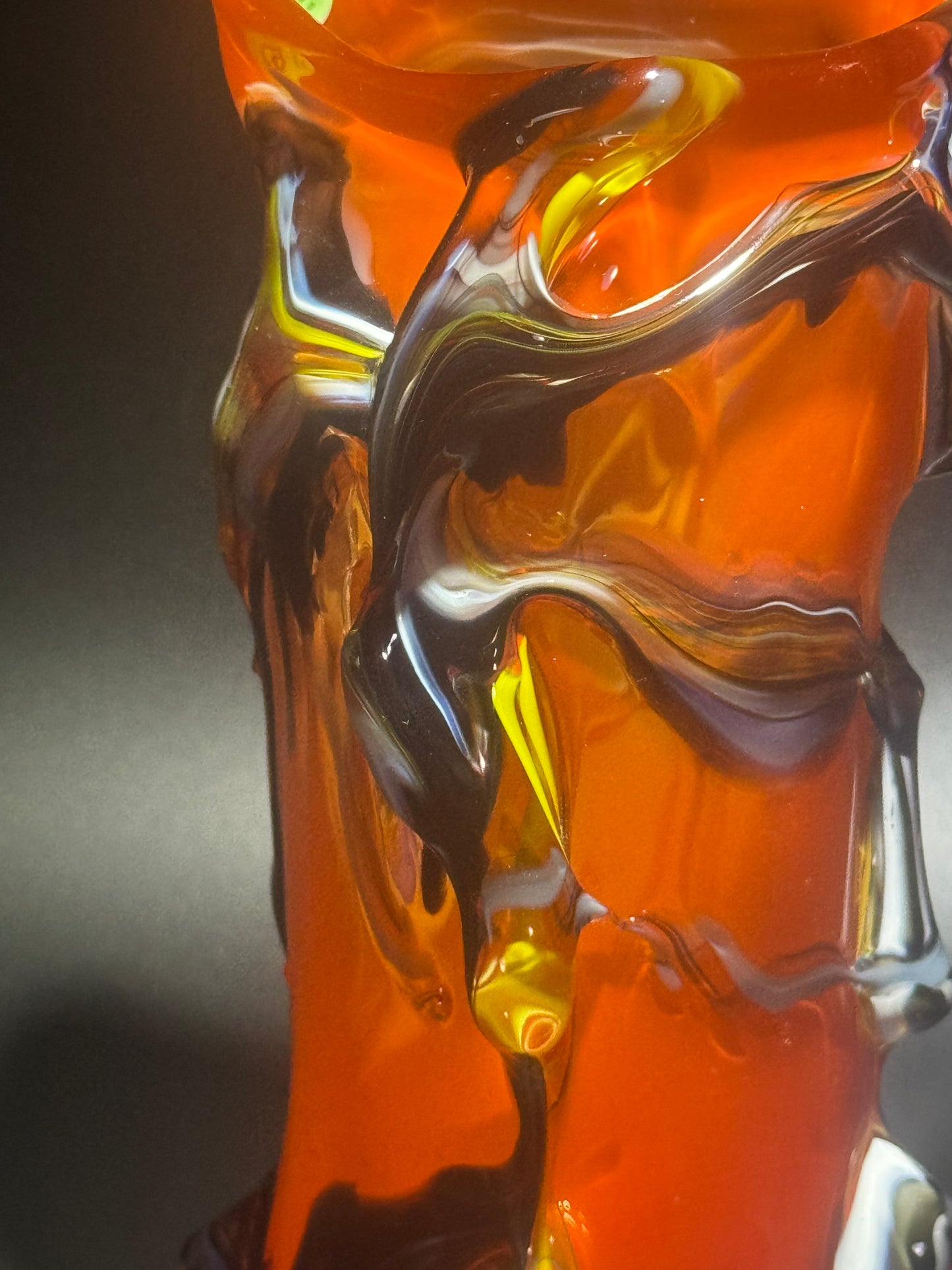 Roots Vase Orange Red 16185