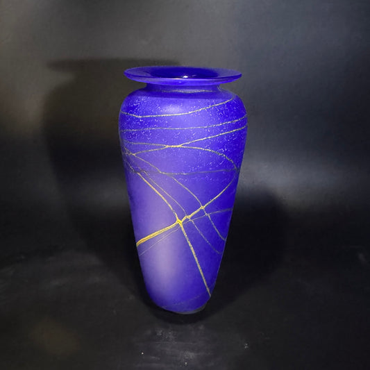Random Trail Medium Blue Classic Vase