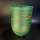 Random Trail Green Medium Open Vase