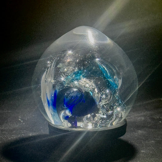 Blue/Aqua Paperweight Chaos
