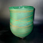 Random Trail Green Medium Open Vase
