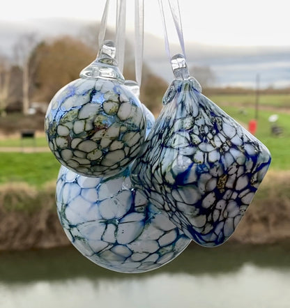 Marble Baubles - 4 colours - SHAKSPEARE GLASS